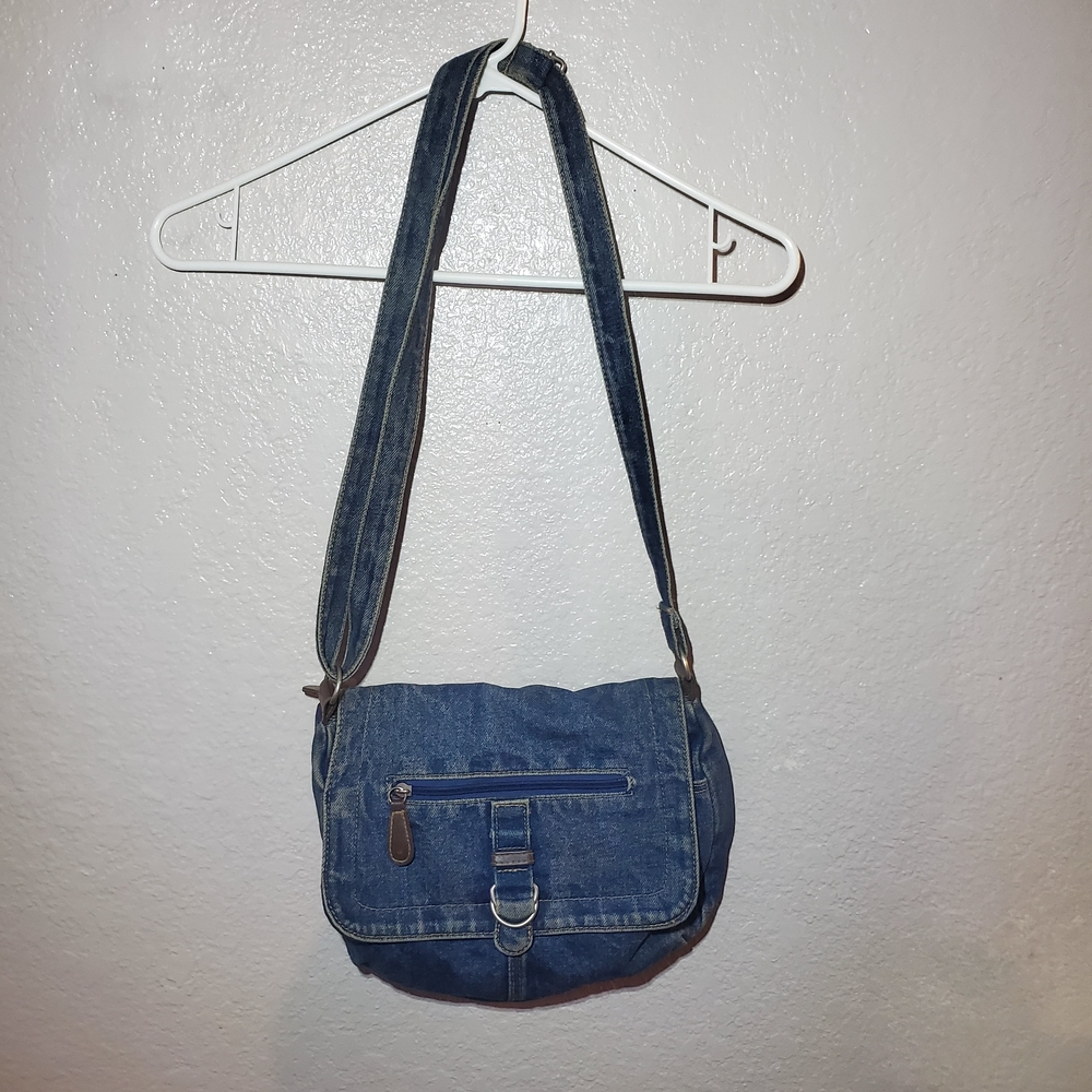 Denim Crossbody Bag - Picture 2 of 9
